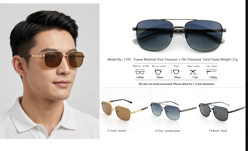 Titanium Polarised Prescription Sunglasses